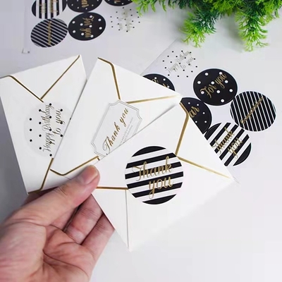 L'emballage imperméable d'autocollant de label de mariage de fleur vous remercient les autocollants 500pcs de cercle