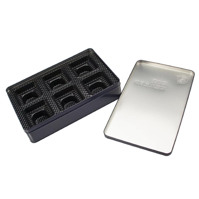 Fenêtre transparente Tray Inside Book Shape d'acier inoxydable Tin Box For Tea Packaging