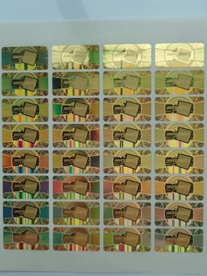Rectangle de étiquetage de transparent d'anti film contrefait olographe d'autocollant coin rond