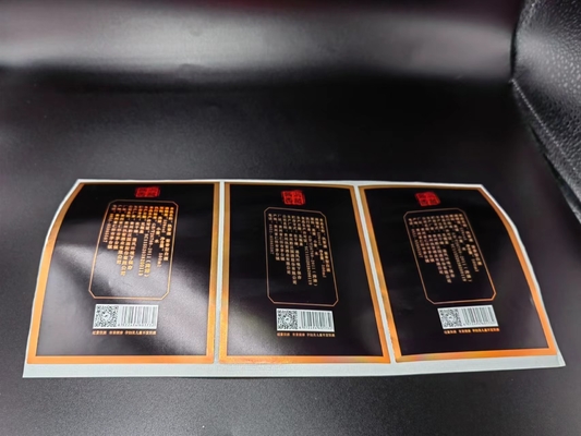 La feuille d'or d'autocollants de label de vin rouge a gravé papier pour étiquettes en refief d'aluminium personnalisée