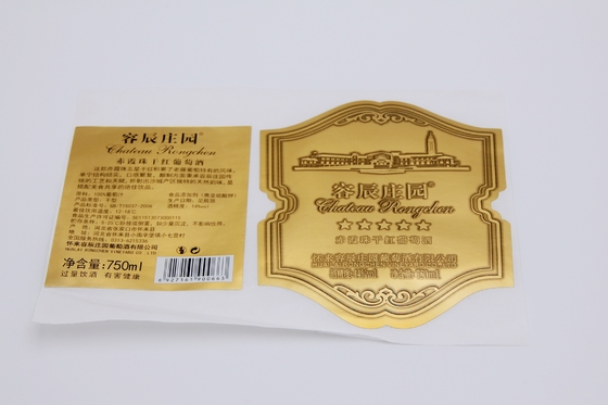 Les spiritueux imprimables d'autocollants de label de vin appellent la tequila de relief de Logo Stickers Vodka Whisky Rum
