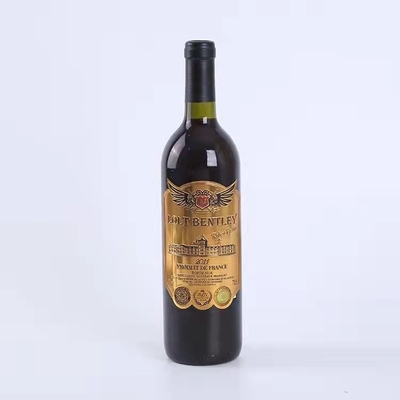 Les autocollants de label de vin rouge empaquettent l'adhésif imperméable imprimé d'anniversaire