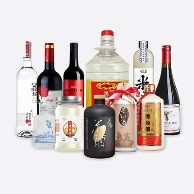 Les labels auto-adhésifs de vin collent l'impression faite sur commande d'autocollants de relief par feuille d'or
