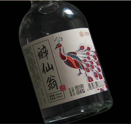 La bouteille de vin adhésive d'anniversaire marque l'autocollant de bouteille d'alcool de boisson alcoolisée de vodka de bière argent brillant