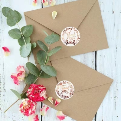Le rose d'emballage d'autocollant de label de Papier d'emballage a personnalisé les labels imprimables 3x3 imprimable 2x2 de cercle