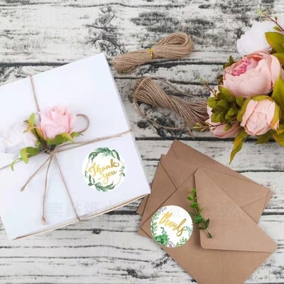 Le rose d'emballage d'autocollant de label de Papier d'emballage a personnalisé les labels imprimables 3x3 imprimable 2x2 de cercle