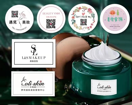 Le conteneur cosmétique fait sur commande de labels de pot a enduit l'impression de papier de version de picoseconde