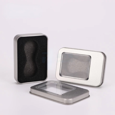 Le safran de Tin Boxes For Candle Candy en métal de conteneurs a flairé des cosmétiques avec le couvercle