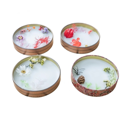 Emballage rectangulaire de Tin Box Cosmetic Tin Containers de safran