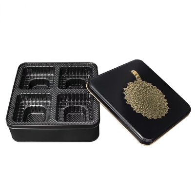 Petit gâteau plat de biscuit d'écrous de Tin Boxes Round Metal Moon en métal de stockage