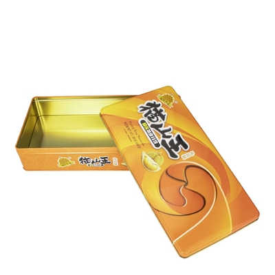 Argent carré de biscuits en métal de cadeau cru mince de Tin Boxes Round Festival Empty