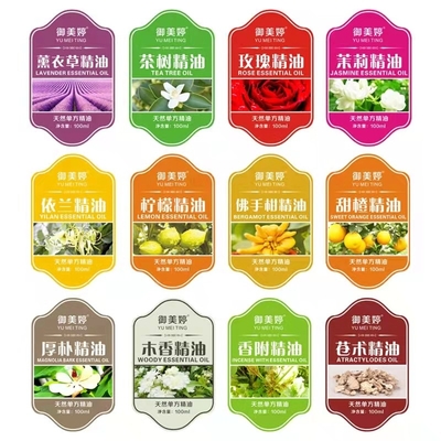 L'impression cosmétique de label de soins de la peau vous remercient des autocollants de bouteille d'aseptisant de main