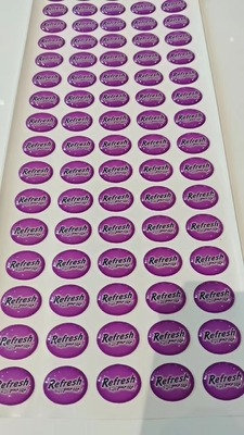 Autocollants voûtés époxydes de labels imprimant 3D Crystal Logo fait sur commande imperméable