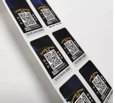 Labels de contrefaçon originaux de laser de Qr de code d'autocollant fait sur commande d'hologramme anti