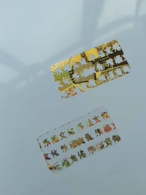 Rectangle de étiquetage de transparent d'anti film contrefait olographe d'autocollant coin rond