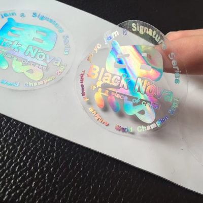 Les anti labels de contrefaçon de laser rayent l'anti faux autocollant de revêtement olographe