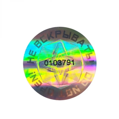 Anti couleur d'or de contrefaçon d'autocollant fait sur commande de l'hologramme 3D
