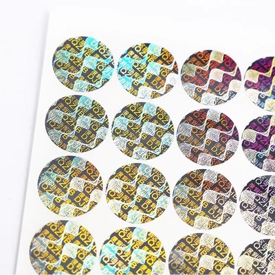 L'anti code de Qr de contrefaçon d'anti faux de l'hologramme 3D de sécurité vide adhésif de label font