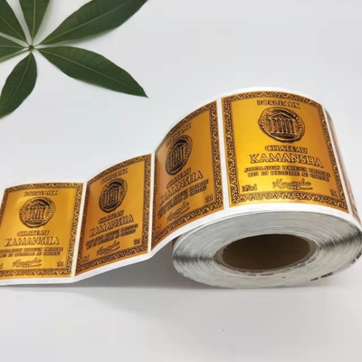 Le décollement a mis le cosmétique en bouteille de luxe de vin de boisson d'autocollant facile à enlever de label imperméable